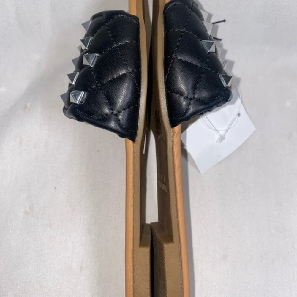 new stud sandal black pyramid triangle flip flop 7 olivia miller rock punk